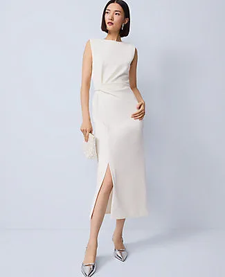 Ann Taylor Petite Crew Neck Twist Sheath Dress sold by Ann Taylor