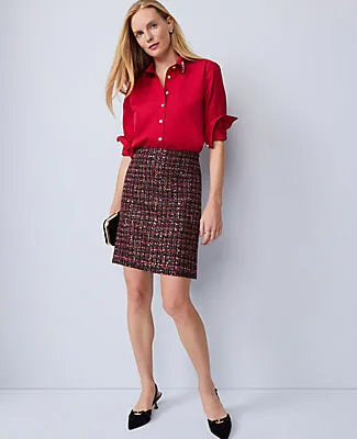 Ann Taylor Petite Embellished Relaxed Perfect Shirt sold by Ann Taylor product image thumbnail 3