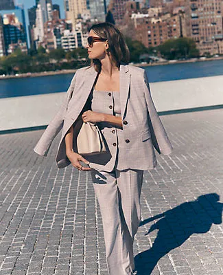 Ann Taylor The Greenwich Blazer in Plaid sold by Ann Taylor