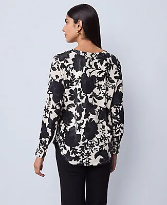 Ann Taylor Petite Floral Mixed Media Top sold by Ann Taylor product image thumbnail 2