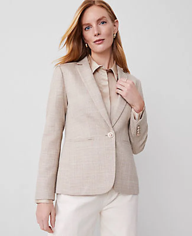 Ann Taylor The Hutton Blazer in Shimmer Tweed sold by Ann Taylor