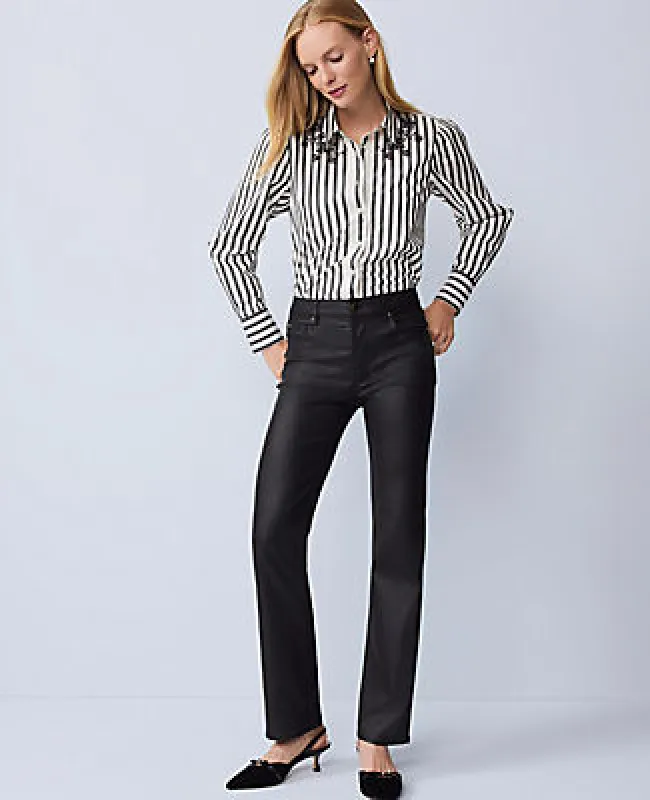 Ann Taylor The Petite Coated Perfect Straight Jean sold by Ann Taylor