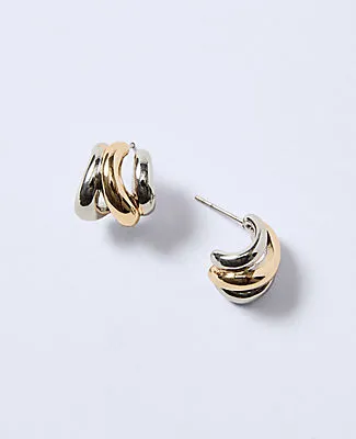 Ann Taylor Mixed Metal Hoop Earrings sold by Ann Taylor