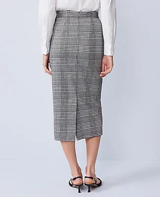 Ann Taylor Plaid Belted Midi Pencil Skirt sold by Ann Taylor product image thumbnail 3