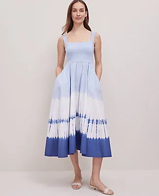 Ann Taylor Weekend Collection Strappy Flare Midi Dress sold by Ann Taylor product image thumbnail 4