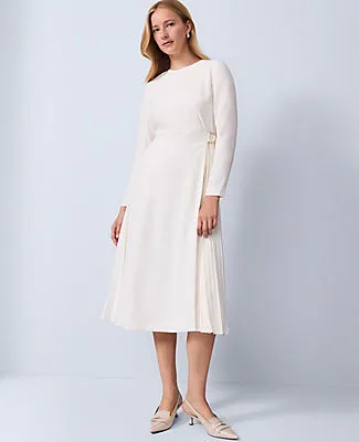 Ann Taylor Pleated Crepe Flare Dress sold by Ann Taylor