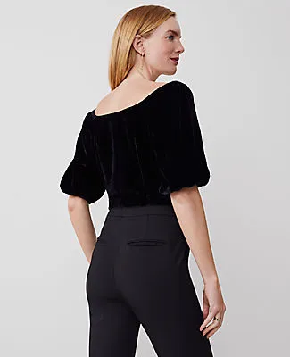 Ann Taylor Petite Scoop Neck Puff Sleeve Top sold by Ann Taylor product image thumbnail 2