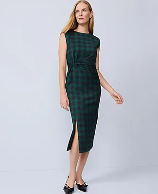 Ann Taylor Petite Plaid Twist Sheath Dress sold by Ann Taylor