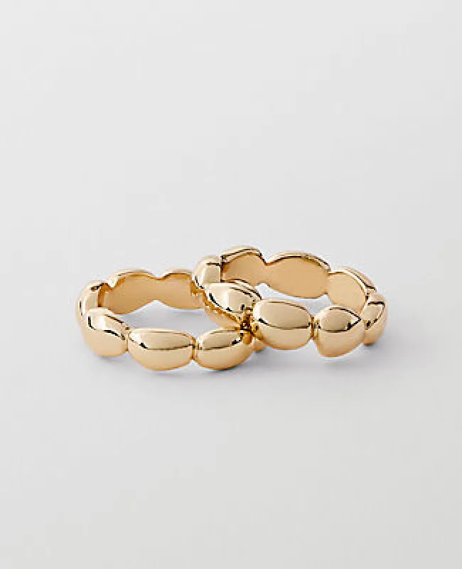 Ann Taylor Metal Disc Ring Set sold by Ann Taylor