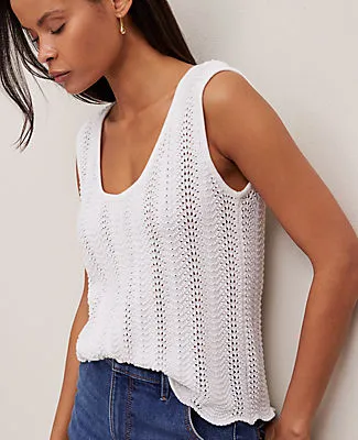 Ann Taylor Crochet Sweater Shell Top sold by Ann Taylor