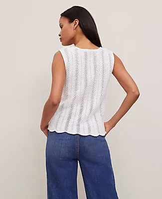 Ann Taylor Crochet Sweater Shell Top sold by Ann Taylor product image thumbnail 2