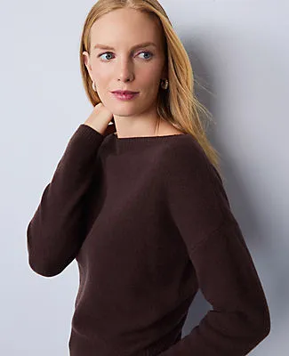 Ann Taylor Cashmere Off-The-Shoulder Sweater sold by Ann Taylor product image thumbnail 3