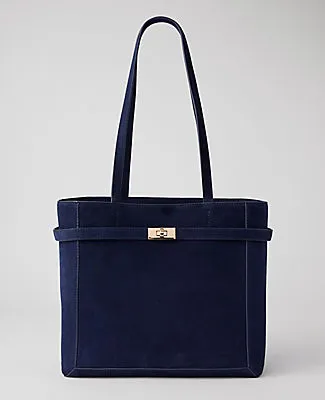 Ann Taylor Suede Belted Tote sold by Ann Taylor