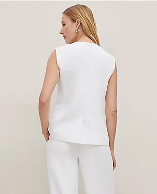 Ann Taylor Petite Crinkle Crepe V-Neck Vest sold by Ann Taylor product image thumbnail 2