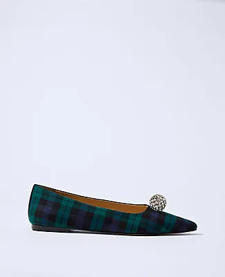 Ann Taylor Pointy Toe Embellished Flat sold by Ann Taylor