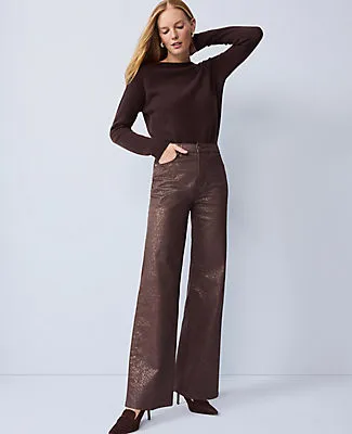 Ann Taylor The Shimmer Wide-Leg Jean sold by Ann Taylor