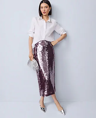 Ann Taylor Embellished Relaxed Perfect Shirt sold by Ann Taylor product image thumbnail 4