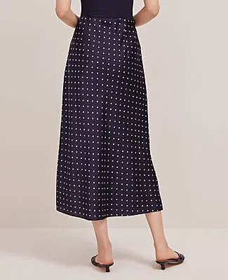 Ann Taylor Dotted Satin Bias Slip Skirt sold by Ann Taylor product image thumbnail 3