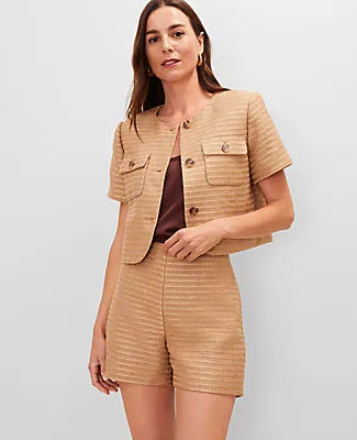 Ann Taylor Petite Metallic Tweed Jacket sold by Ann Taylor