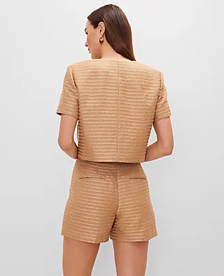 Ann Taylor Petite Metallic Tweed Jacket sold by Ann Taylor product image thumbnail 2