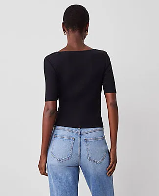 Ann Taylor Petite Crossover Neck Top sold by Ann Taylor product image thumbnail 2