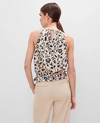 Ann Taylor Floral Shirred Tank Top sold by Ann Taylor product image thumbnail 2