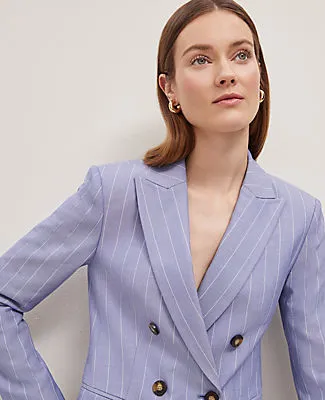 Ann Taylor The Double Breasted Cutaway Blazer in Pinstripe sold by Ann Taylor product image thumbnail 4