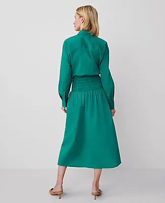 Ann Taylor Flare Midi Shirtdress sold by Ann Taylor product image thumbnail 3