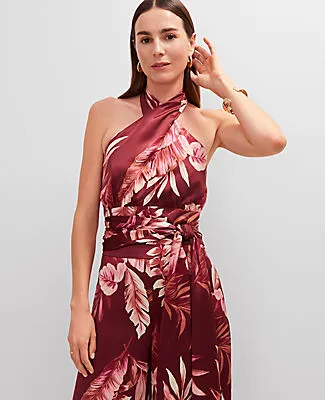 Ann Taylor Studio Collection Twist Halter Top in Tropical Print sold by Ann Taylor product image thumbnail 3