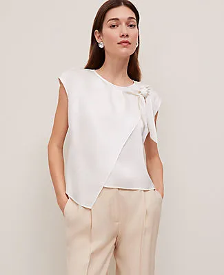 Ann Taylor Asymmetric Tie Top sold by Ann Taylor