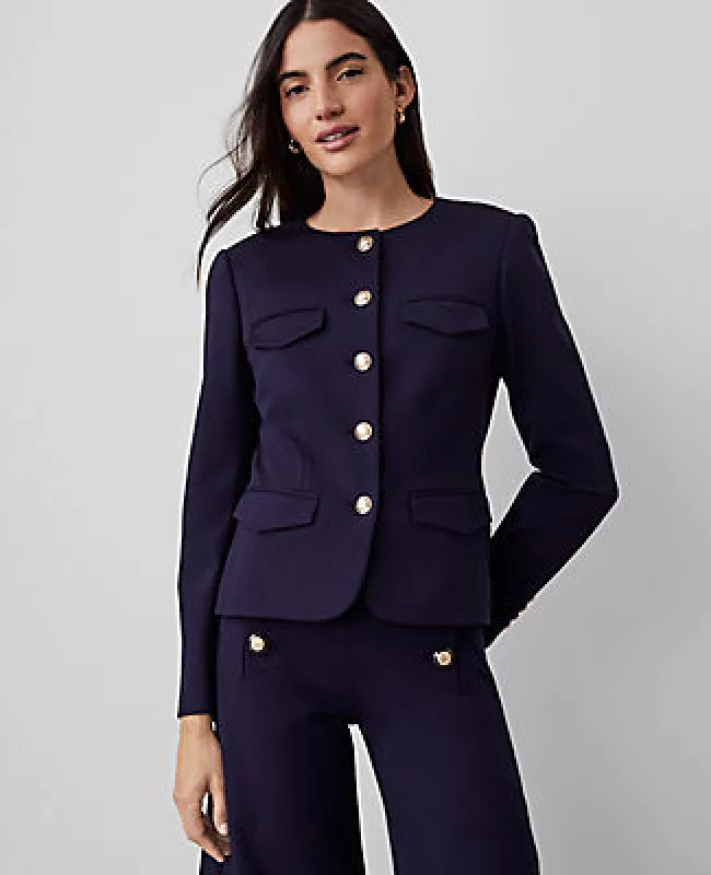 Ann Taylor Petite Ponte Crew Neck Jacket sold by Ann Taylor