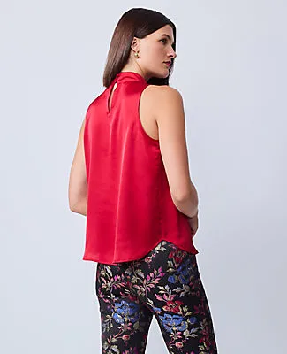 Ann Taylor Satin Mock Neck Top sold by Ann Taylor product image thumbnail 2