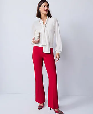 Ann Taylor The Flare Trouser in Fluid Crepe sold by Ann Taylor product image thumbnail 4