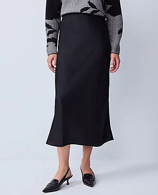 Ann Taylor Satin Bias Midi Slip Skirt sold by Ann Taylor product image thumbnail 2