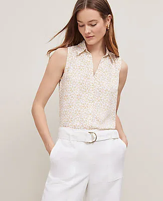 Ann Taylor Floral Sleeveless Shirt sold by Ann Taylor
