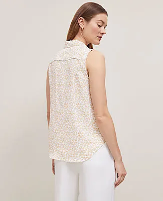 Ann Taylor Floral Sleeveless Shirt sold by Ann Taylor product image thumbnail 2