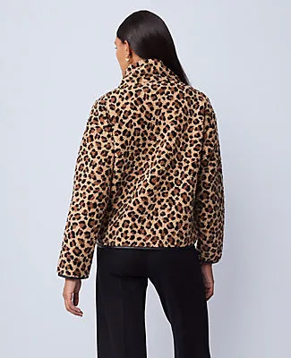 Ann Taylor Weekend Collection Animal Print Sherpa Pullover sold by Ann Taylor product image thumbnail 2