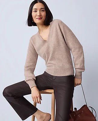 Ann Taylor Cashmere V-Neck Sweater sold by Ann Taylor product image thumbnail 3