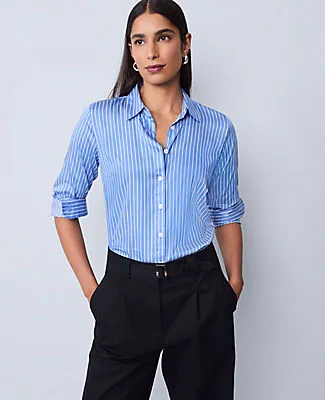 Ann Taylor Striped Perfect Shirt sold by Ann Taylor