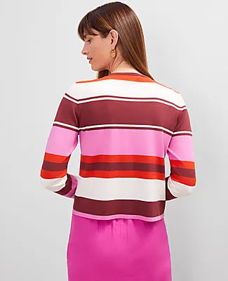 Ann Taylor Striped Open Cardigan sold by Ann Taylor product image thumbnail 2