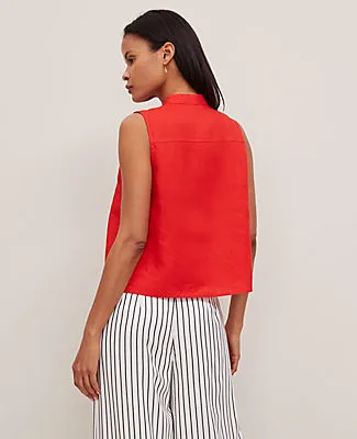 Ann Taylor Linen Sleeveless Shirt sold by Ann Taylor product image thumbnail 2