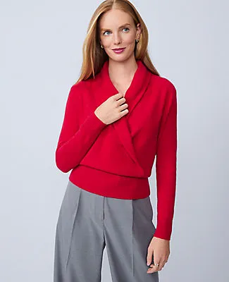 Ann Taylor Petite Cashmere Shawl Collar Sweater sold by Ann Taylor product image thumbnail 3