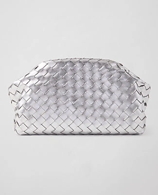 Ann Taylor Woven Metallic Clutch sold by Ann Taylor
