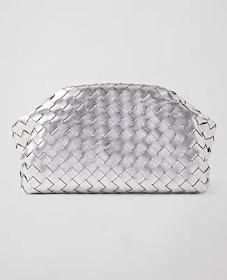 Ann Taylor Woven Metallic Clutch sold by Ann Taylor