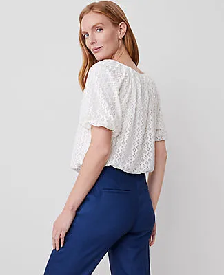 Ann Taylor Lace Bubble Hem Blouse sold by Ann Taylor product image thumbnail 2