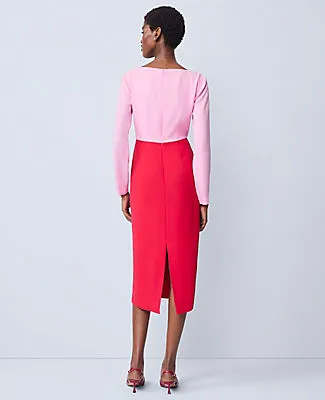 Ann Taylor Colorblock Twist Midi Dress sold by Ann Taylor product image thumbnail 2