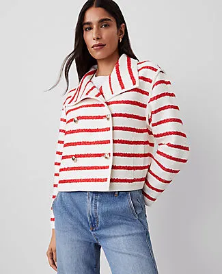 Ann Taylor Petite Tweed Oversized Double Breasted Jacket sold by Ann Taylor product image thumbnail 2