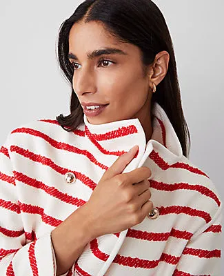 Ann Taylor Petite Tweed Oversized Double Breasted Jacket sold by Ann Taylor product image thumbnail 4