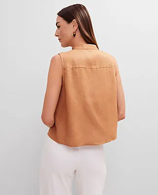 Ann Taylor Linen Sleeveless Shirt sold by Ann Taylor product image thumbnail 2