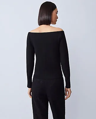 Ann Taylor Off-The-Shoulder Sweater sold by Ann Taylor product image thumbnail 2